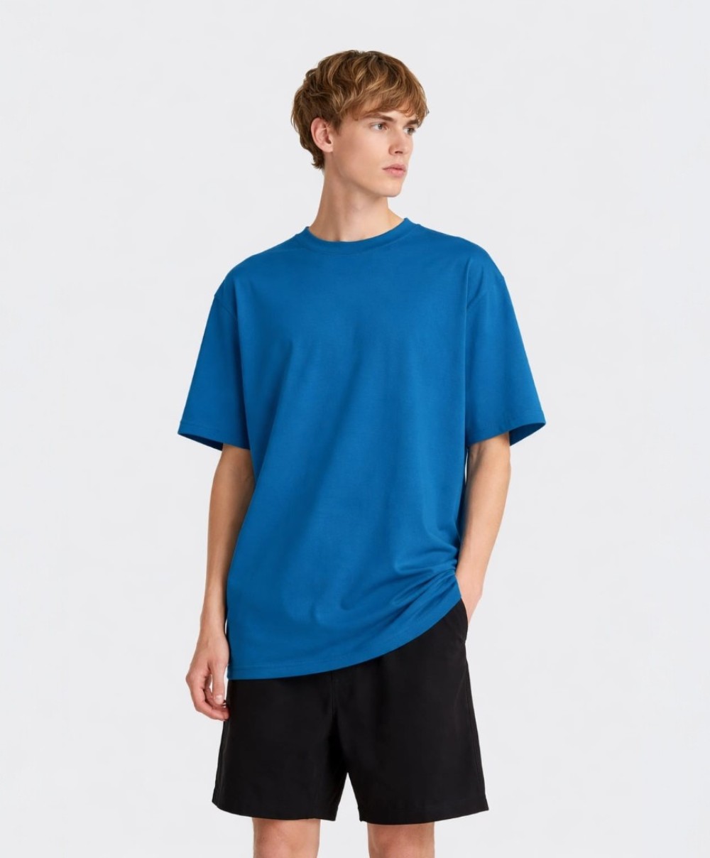 Mavi Oversize fit %100 Pamuk Tee